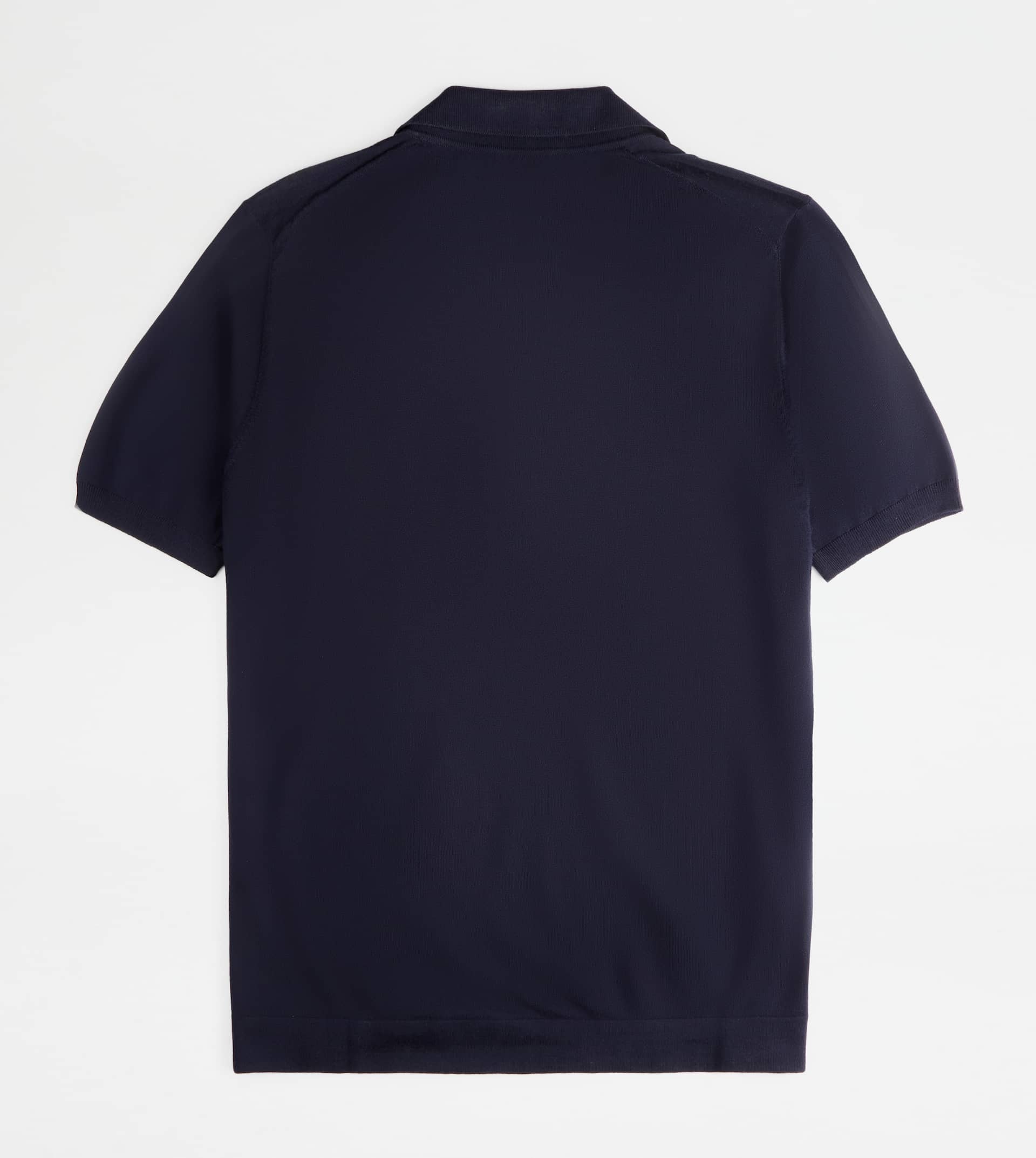 POLO SHIRT IN WOOL KNIT - BLUE - 2