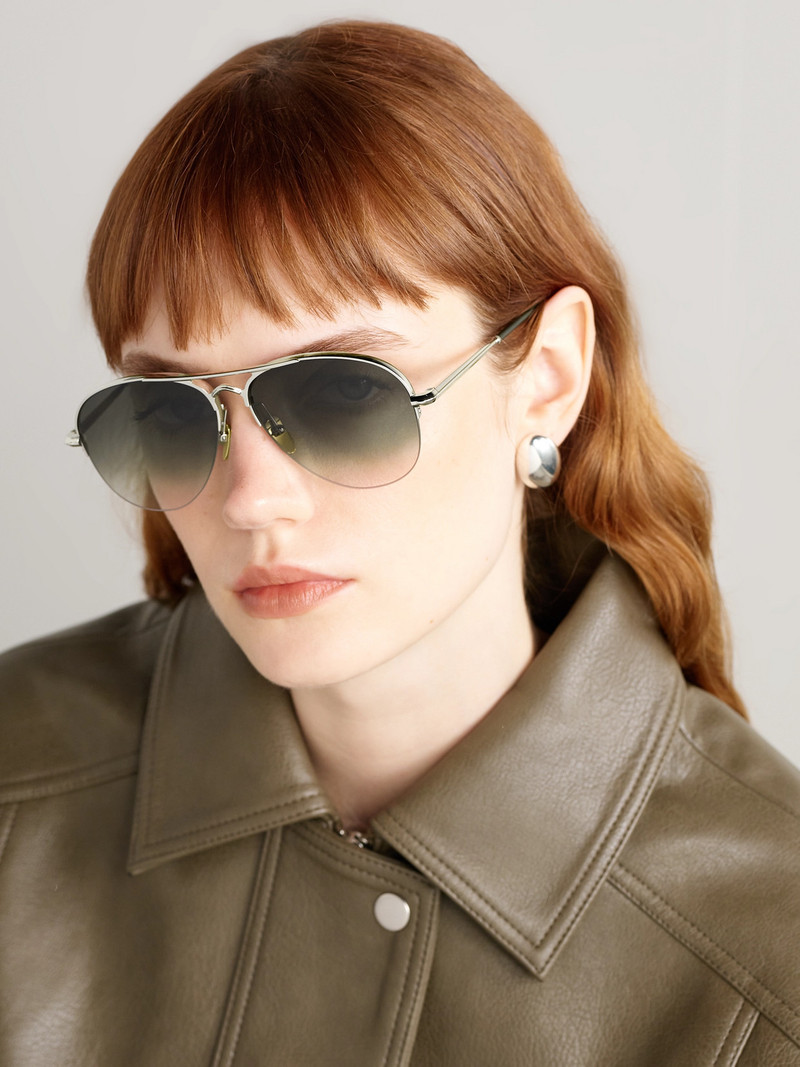 JACQUES MARIE MAGE Amelia Aviator-style Titanium Sunglasses outlook