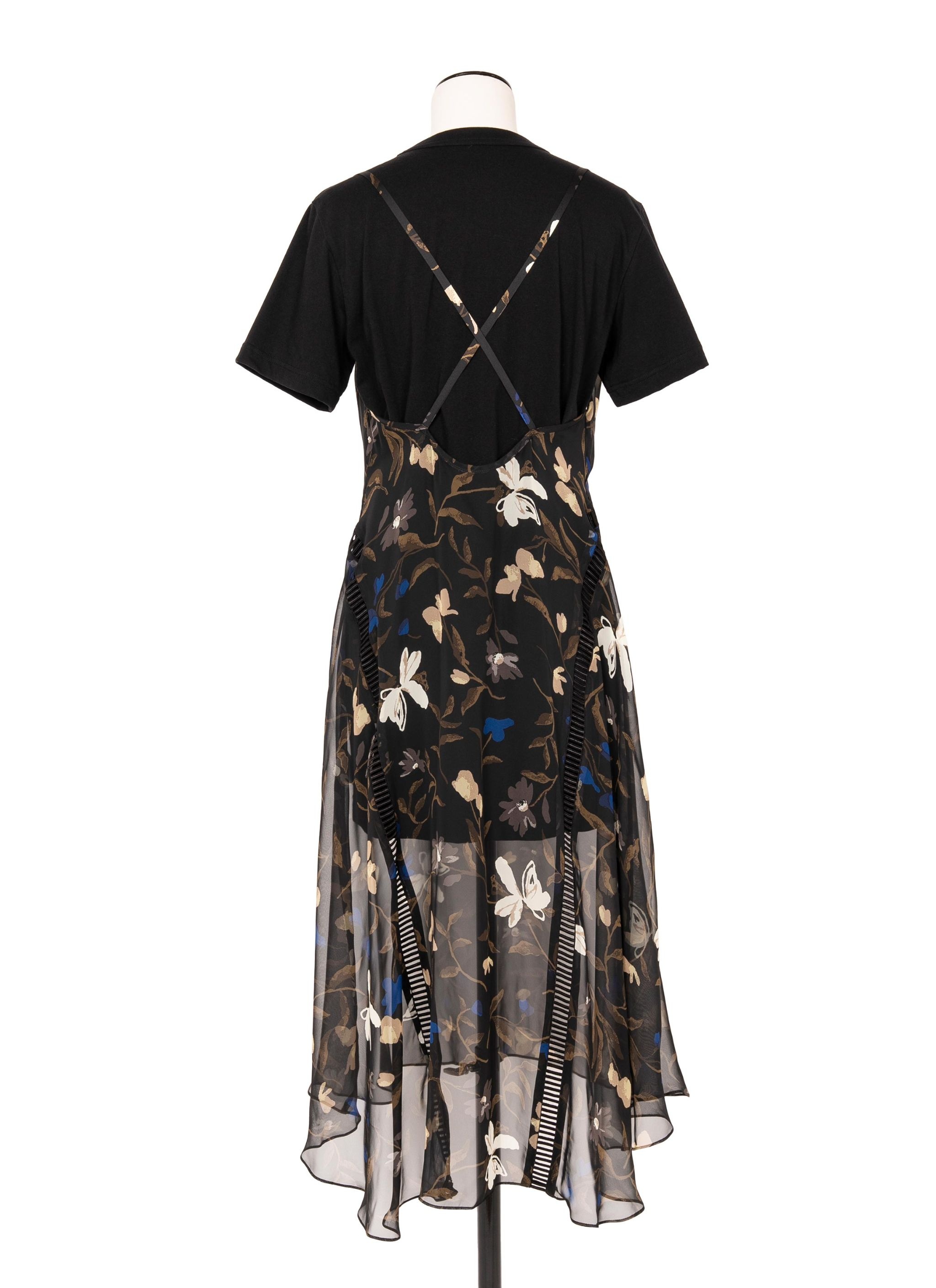Floral Print Cotton Jersey Dress - 3