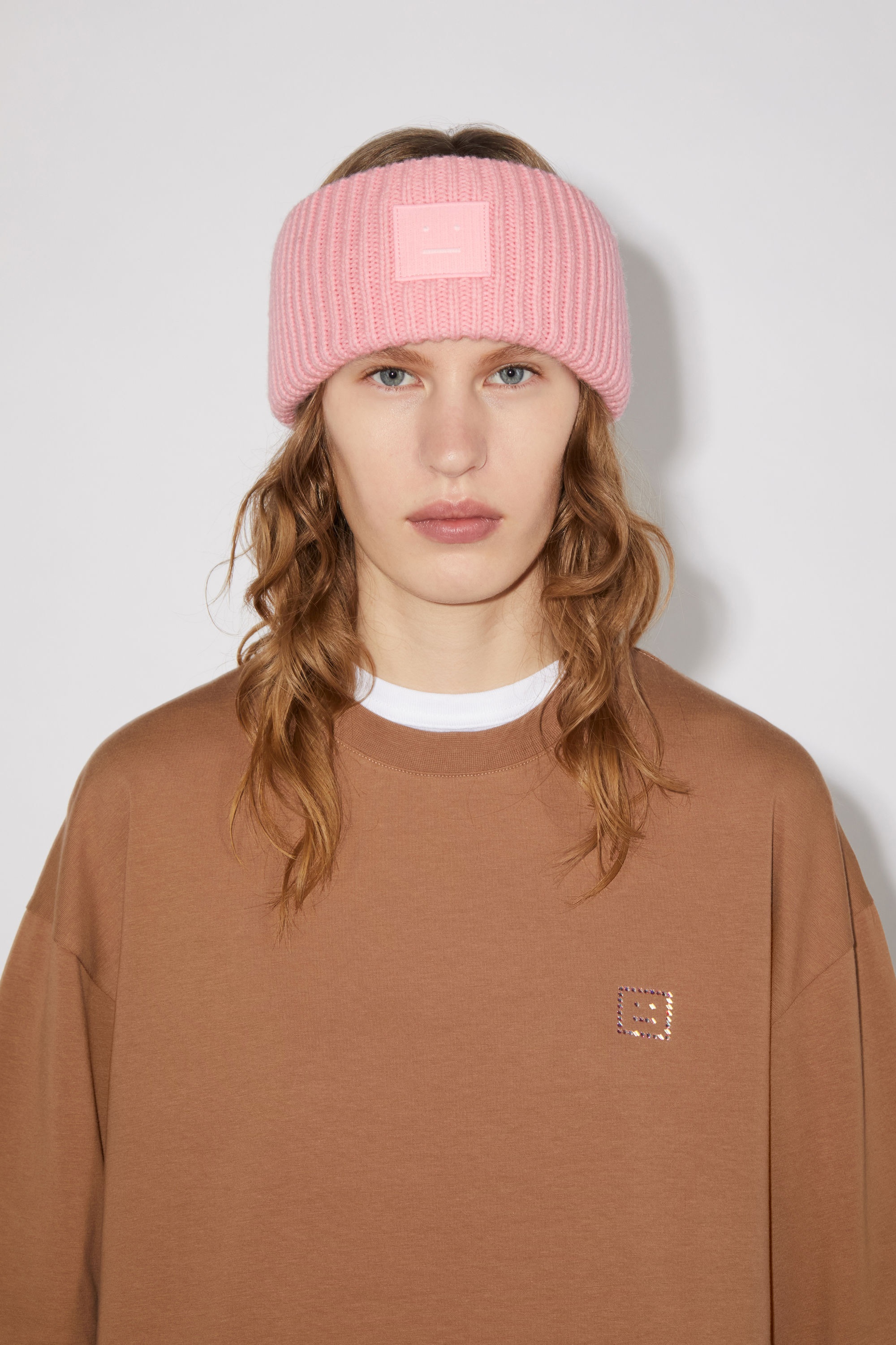 Ribbed knit headband - Blush pink - 2