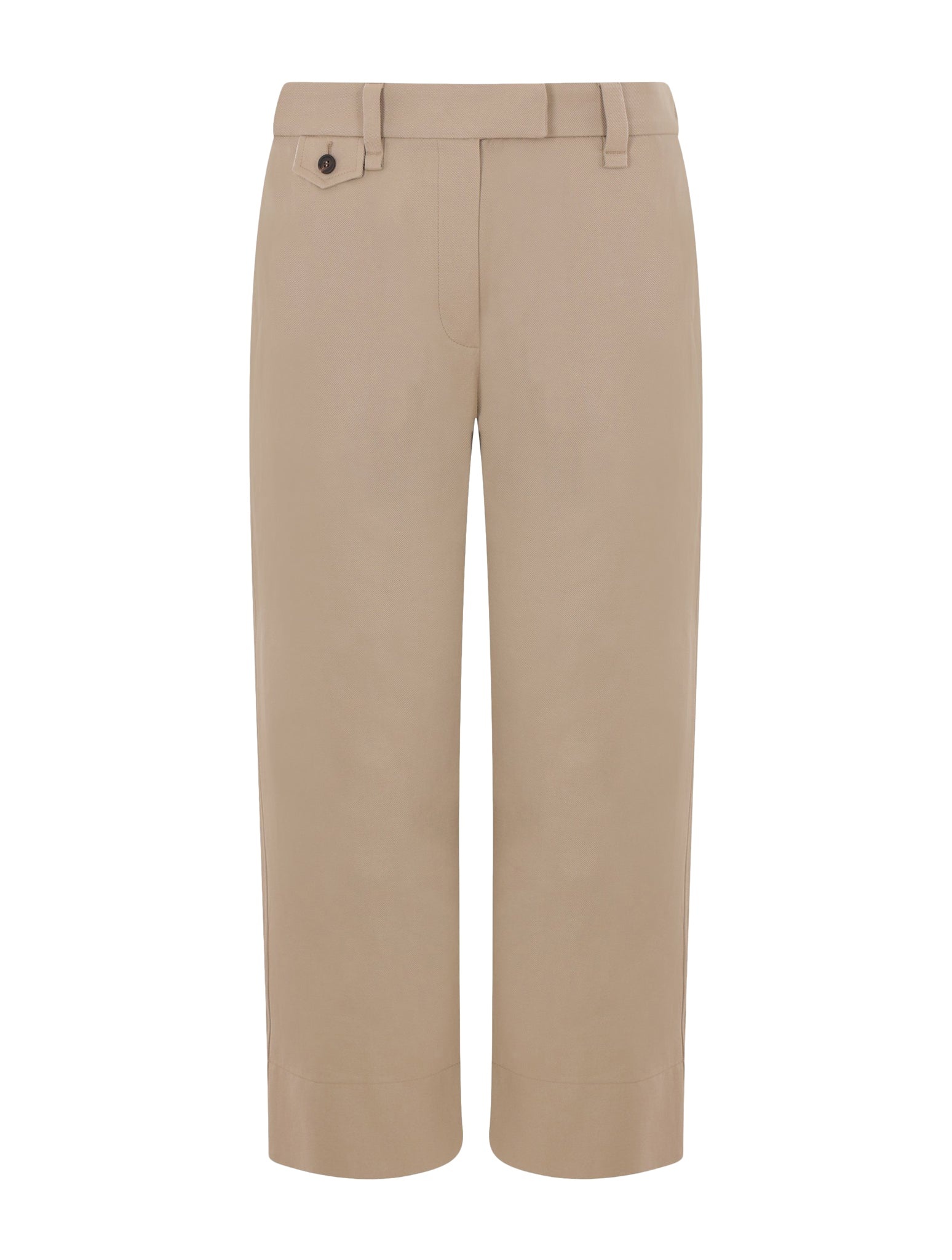 COTTON AND LINEN COVER CROP CHINO TROUSERS - 1