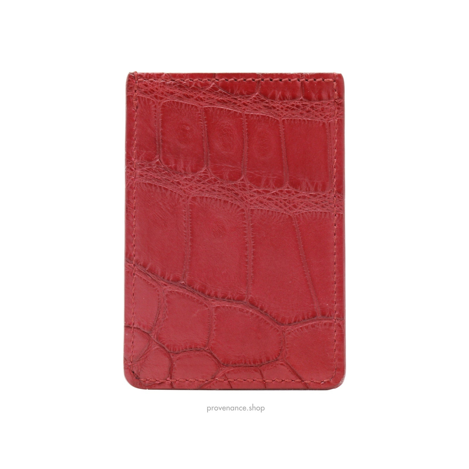Louis Vuitton Genève Card Holder Wallet - Red Alligator Leather - 3