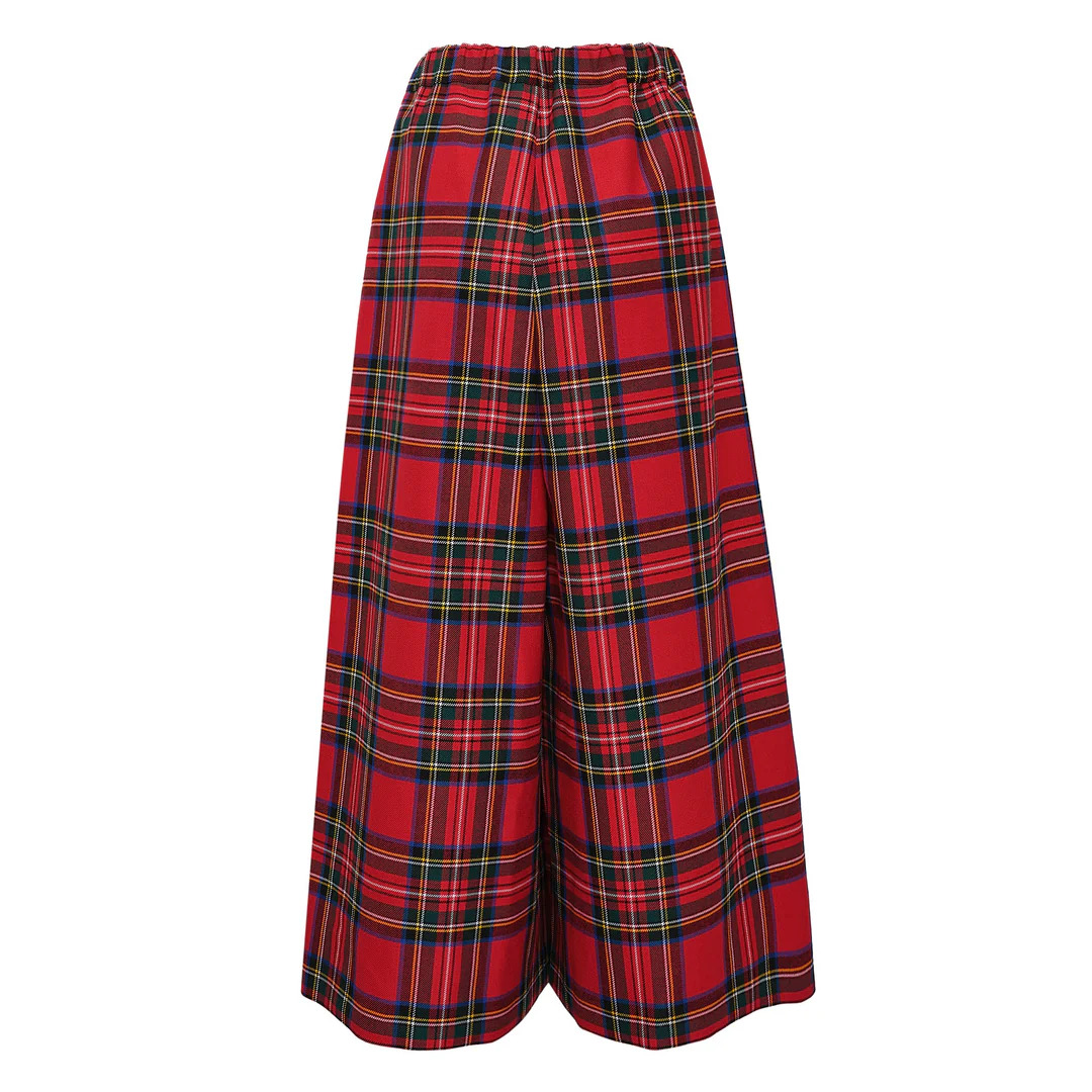 Tartan Check Wide Pants - 2