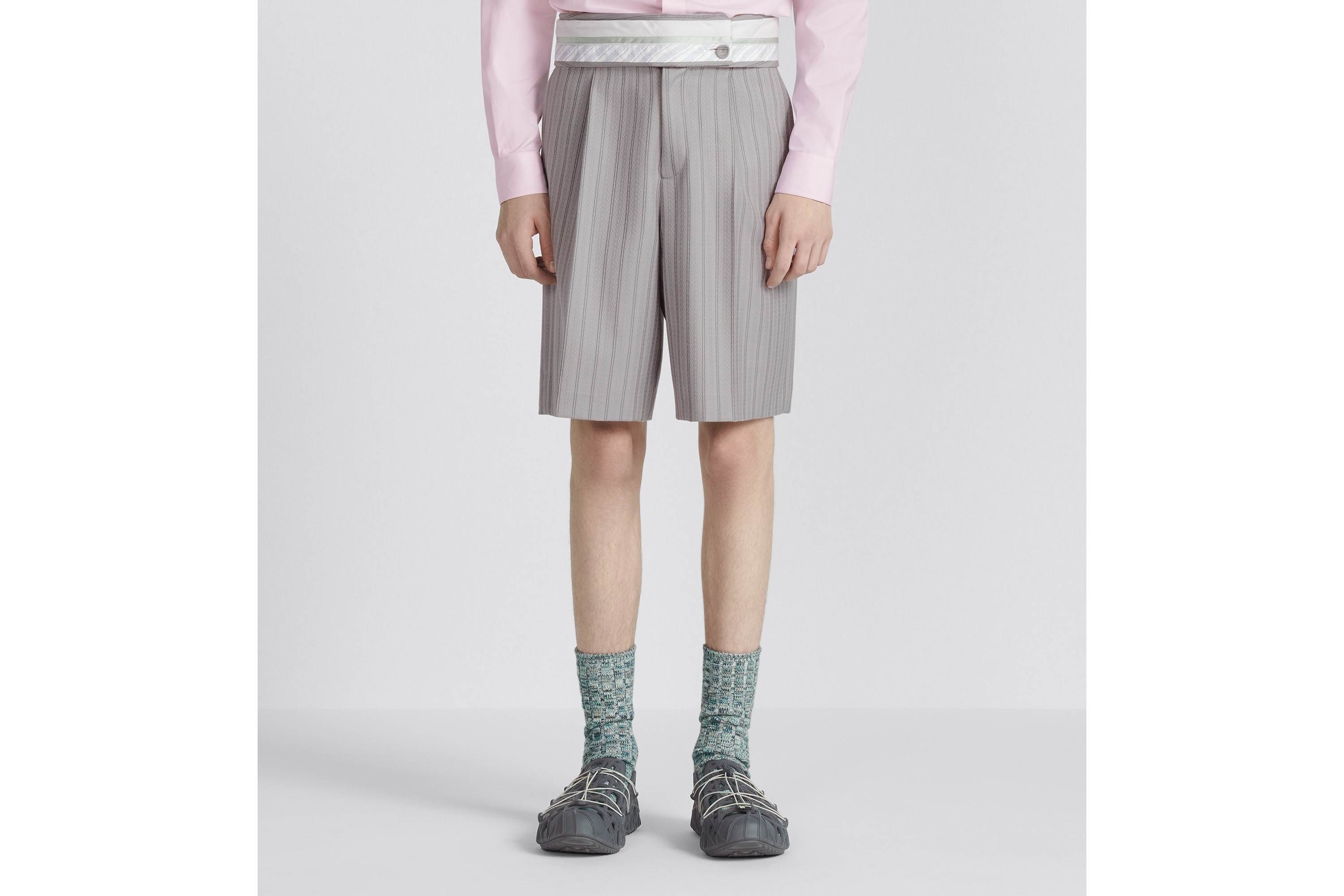 Bermuda Shorts with Turned-Down Waistband - 7