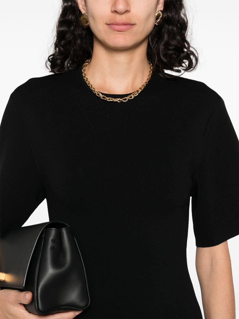 fine-knit midi dress - 5