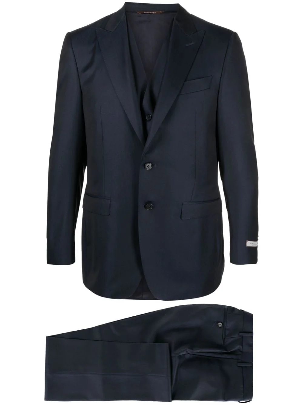 single-breasted wool suit - 1