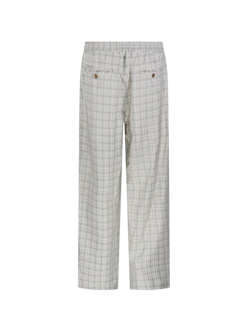 Dunst drawstring check trousers outlook