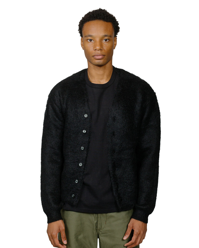 The Real McCoys MC19103 JM Mohair Cardigan Black outlook