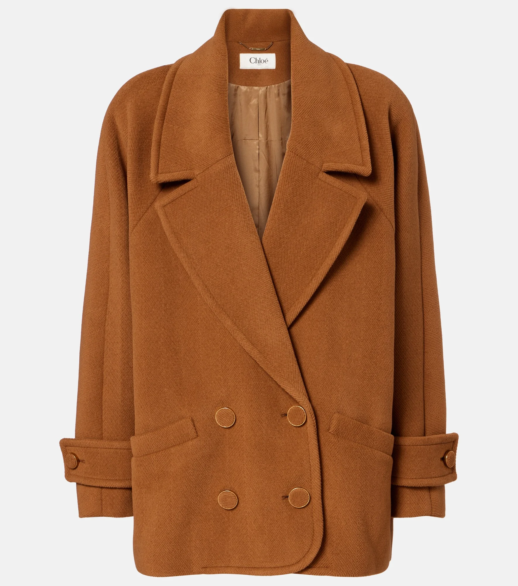 Double-breasted virgin-wool coat - 1