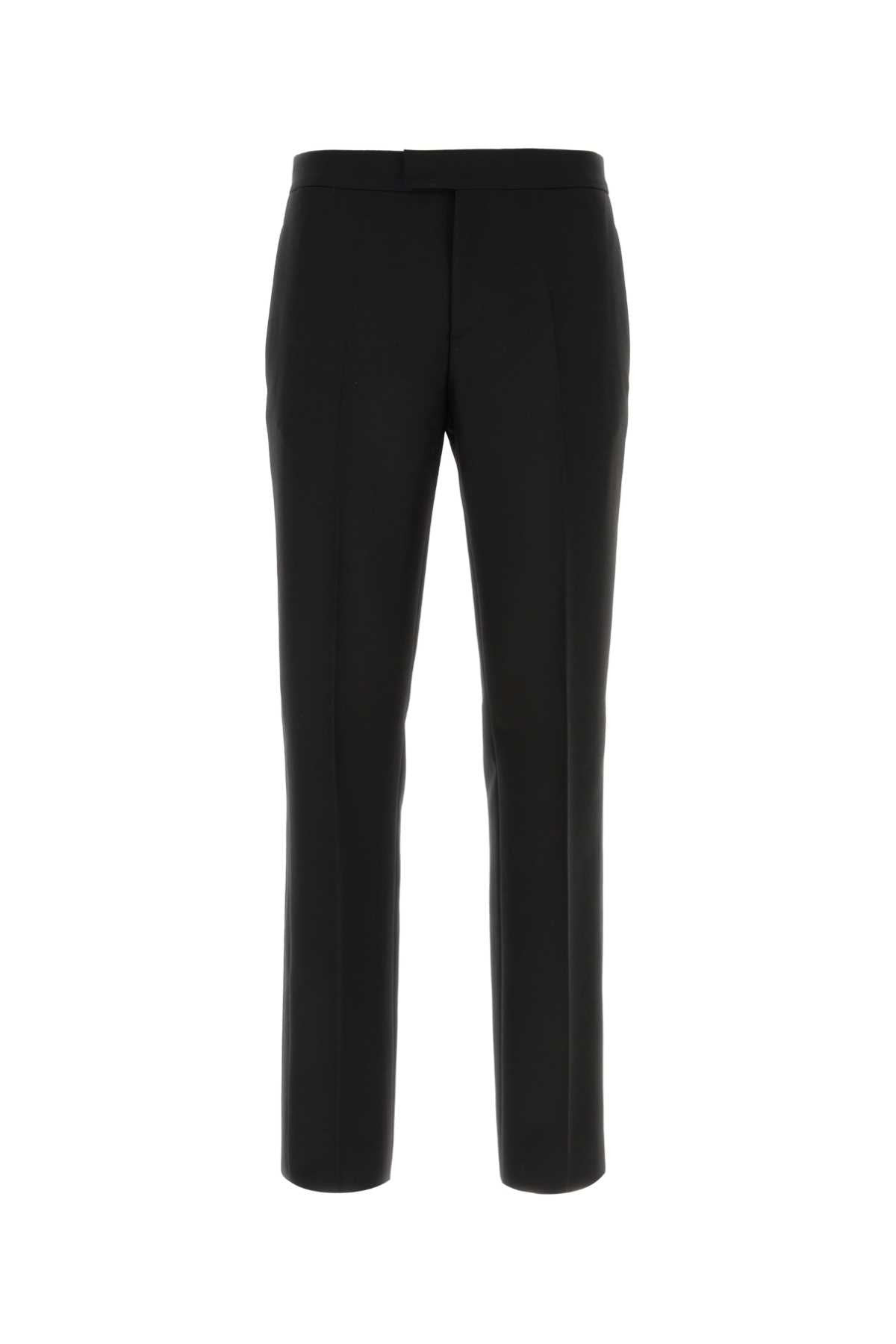 Versace Men Black Wool Blend Pant - 1