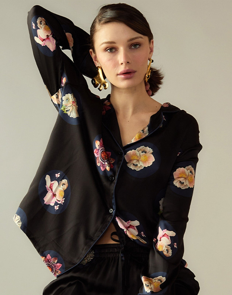 CYNTHIA ROWLEY Moonlit Petal Blouse outlook