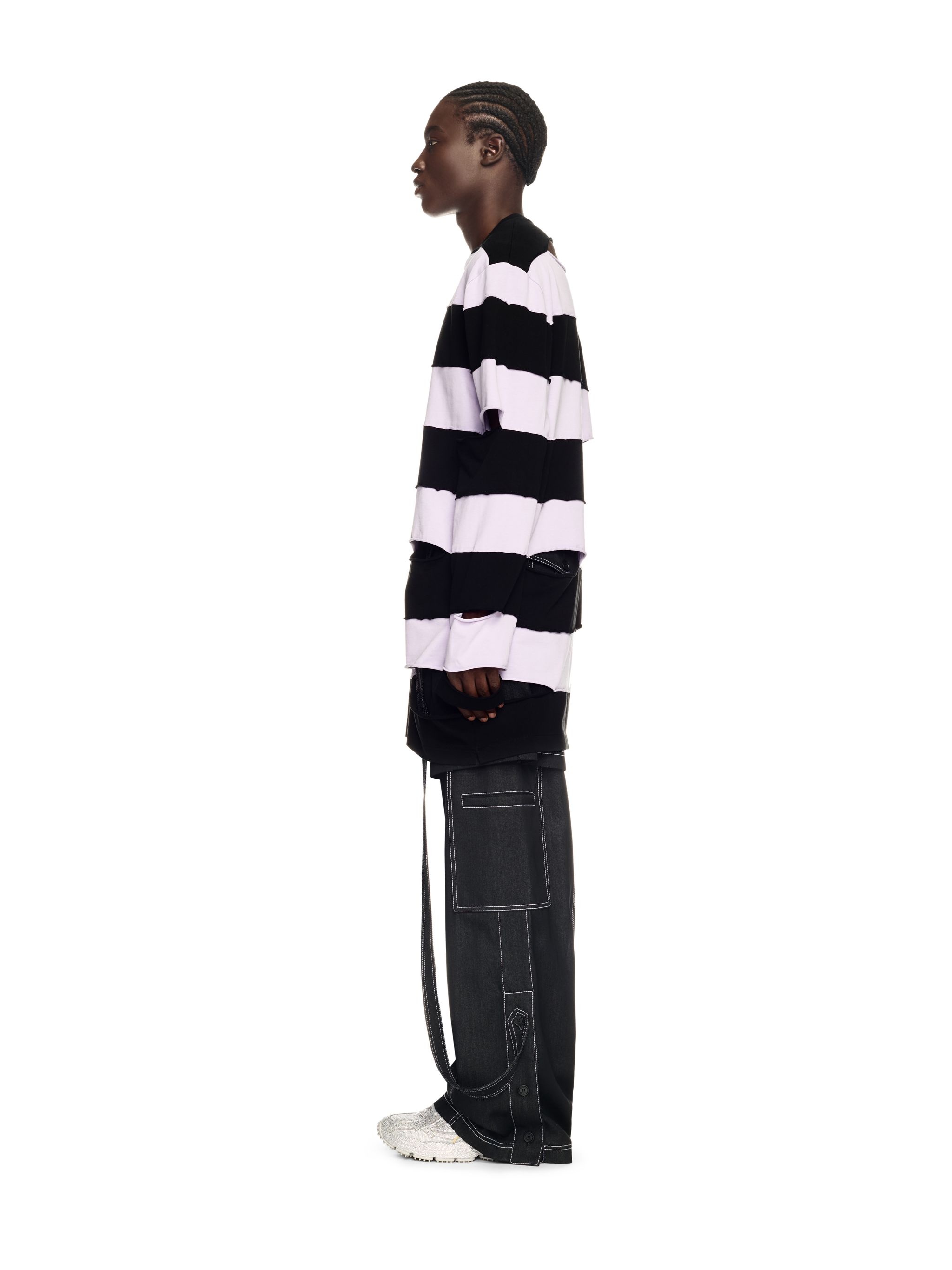 Lilac/black Punk Stripes L/s Tee - 3