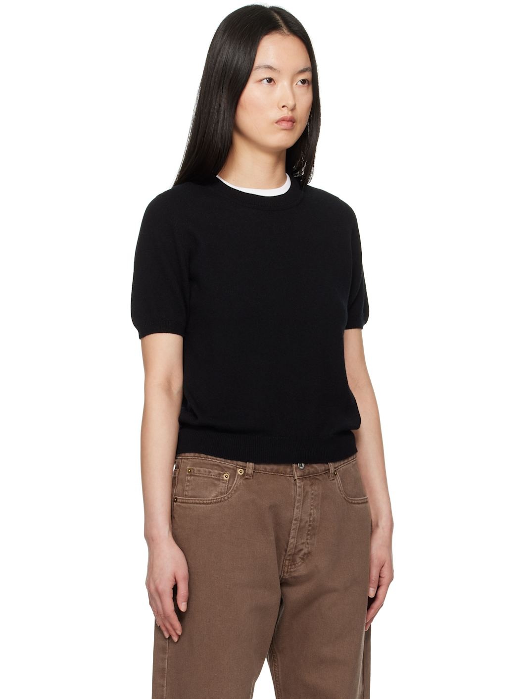 Black Emer Cashmere T-shirt - 2