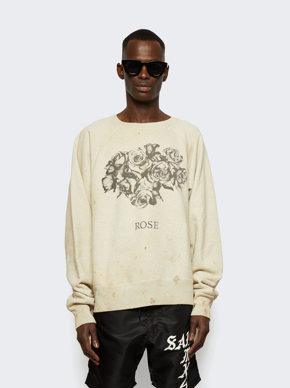 Rose Crew Neck Sweater Grey - 4