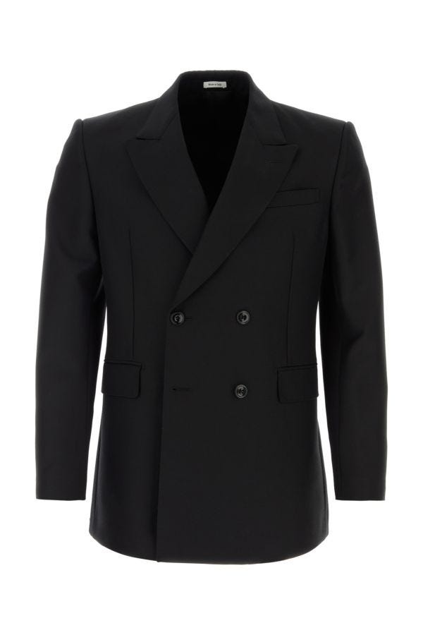 ジャケット Alexander Mcqueen Black Wool Blend Blazer Alexander McQueen Wool Blazer | Black | FARFETCH