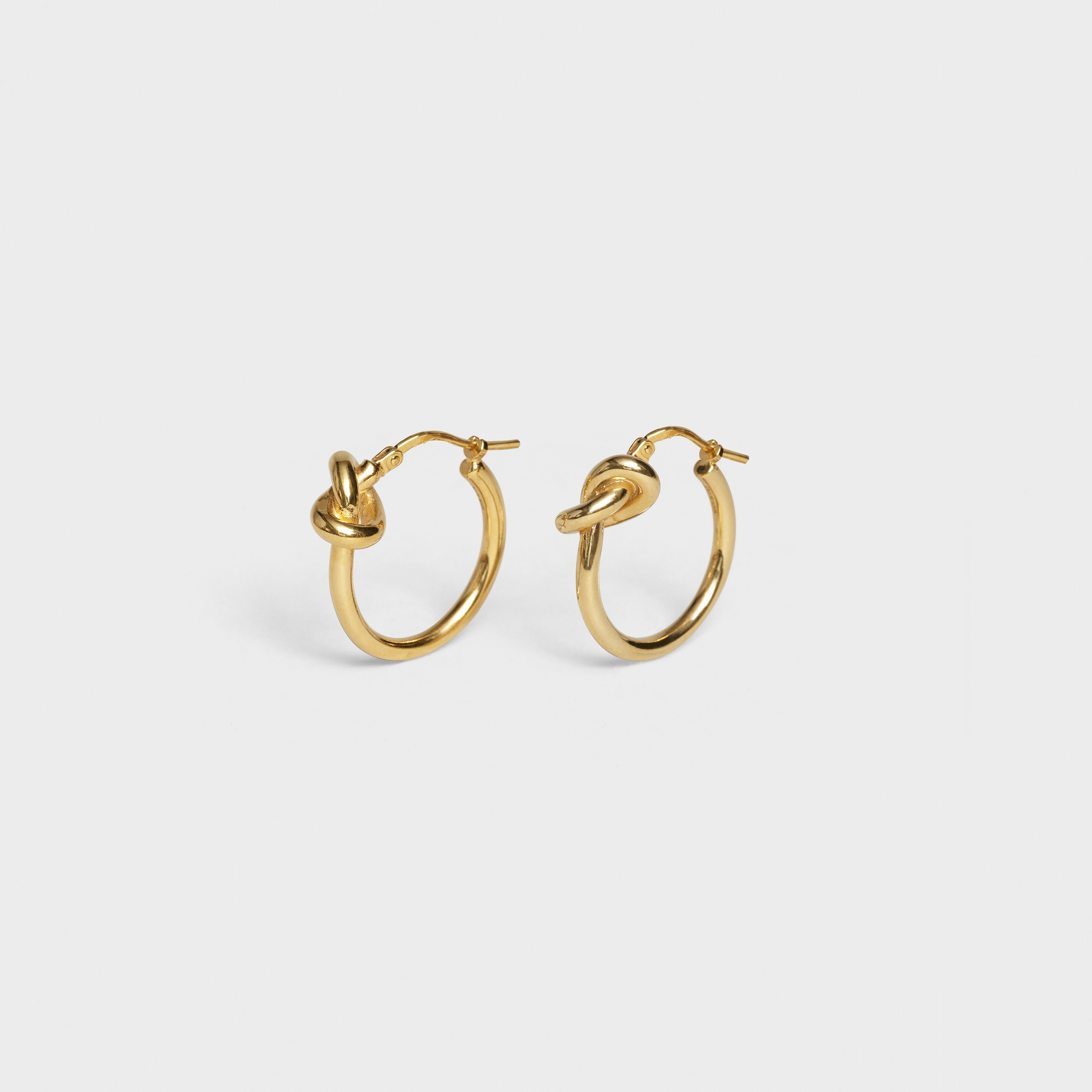 Knot Small Hoops in Brass with Gold finish - 2