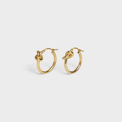 CELINE Knot Small Hoops in Brass with Gold finish outlook