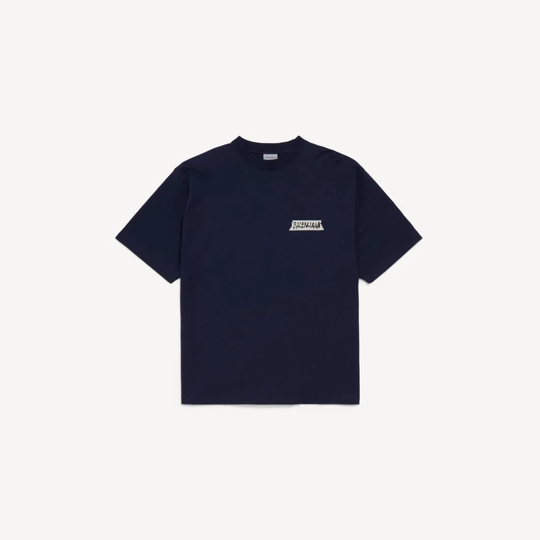 Men's Masking Tape Medium Fit T-shirt in Navy - 1