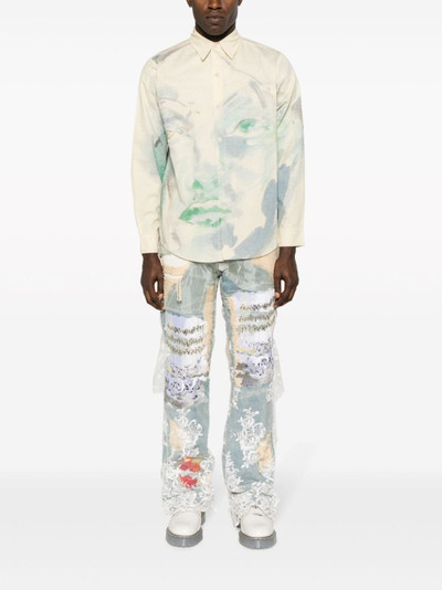 KidSuper face-print cotton shirt outlook