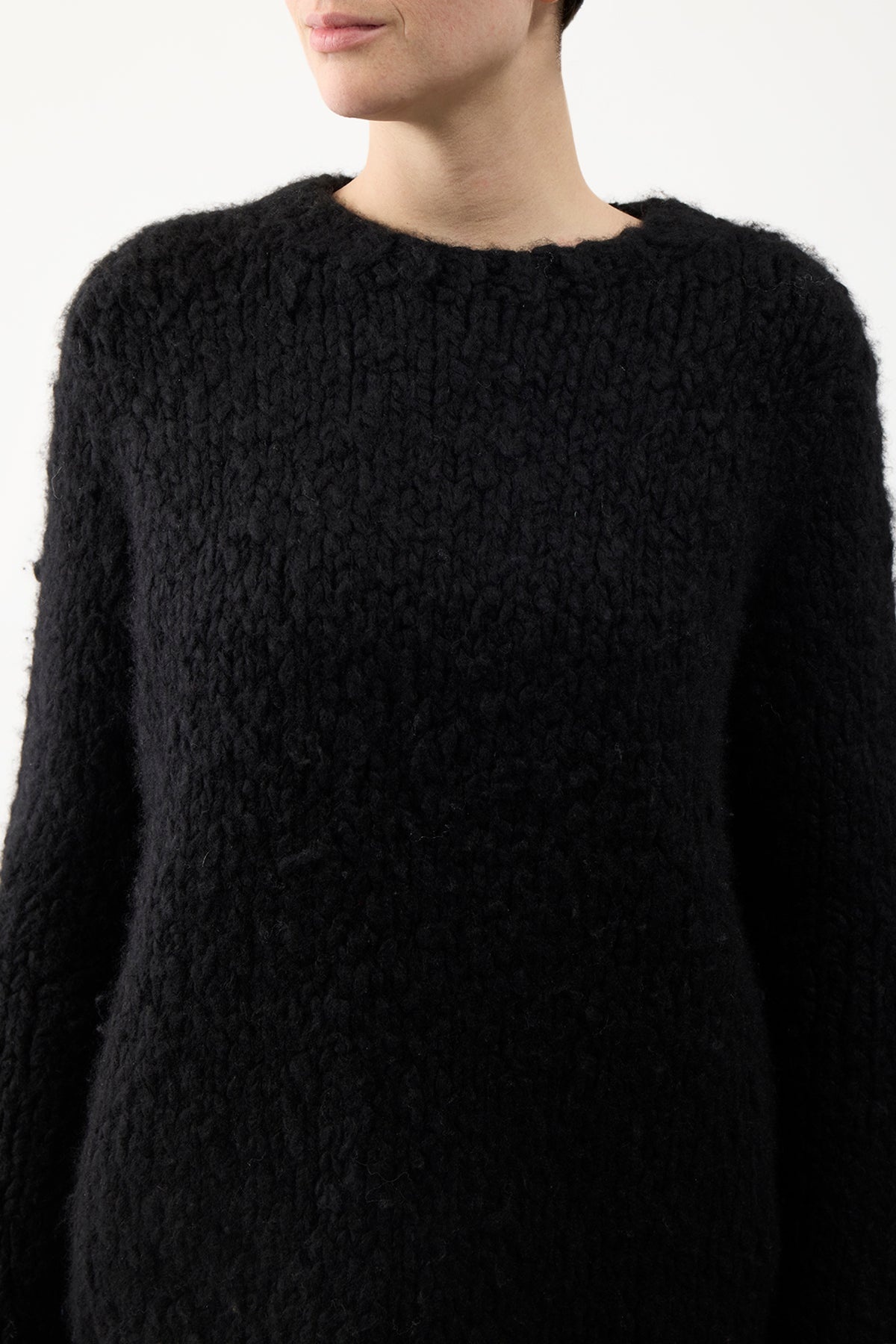 Lawrence Sweater in Black Welfat Cashmere - 5