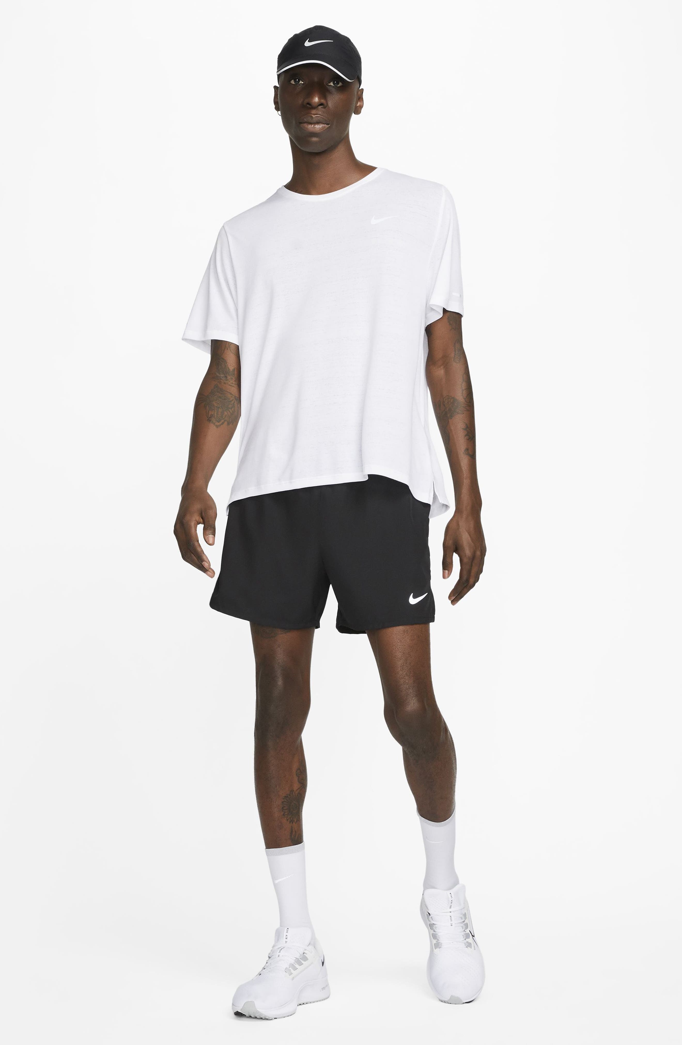 Nike Dri-FIT Challenger 5-Inch Brief Lined Shorts in Black/Black/Black at Nordstrom - 9