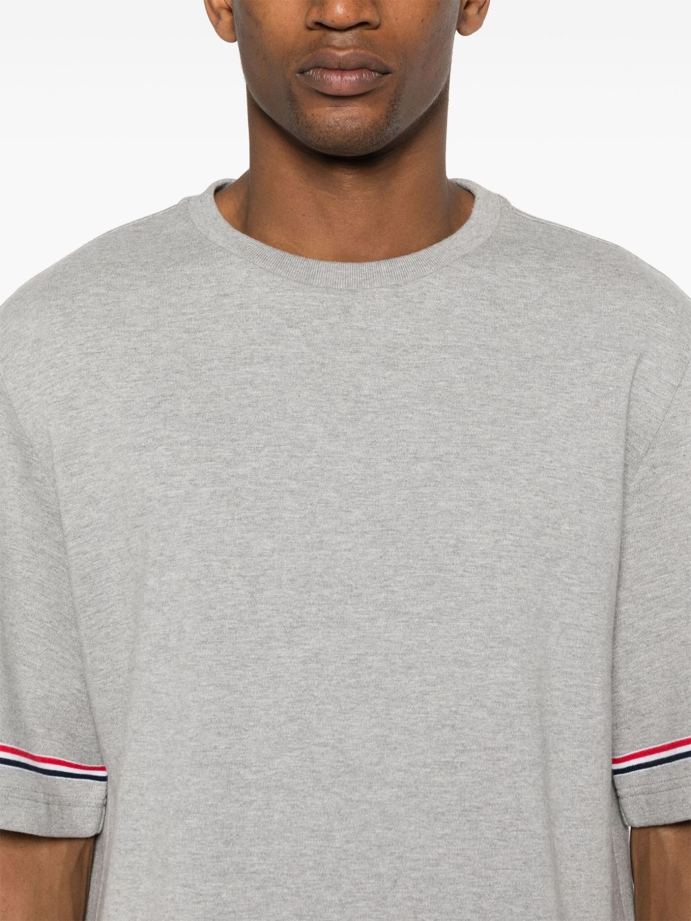 RWB-stripe cotton T-shirt - 5