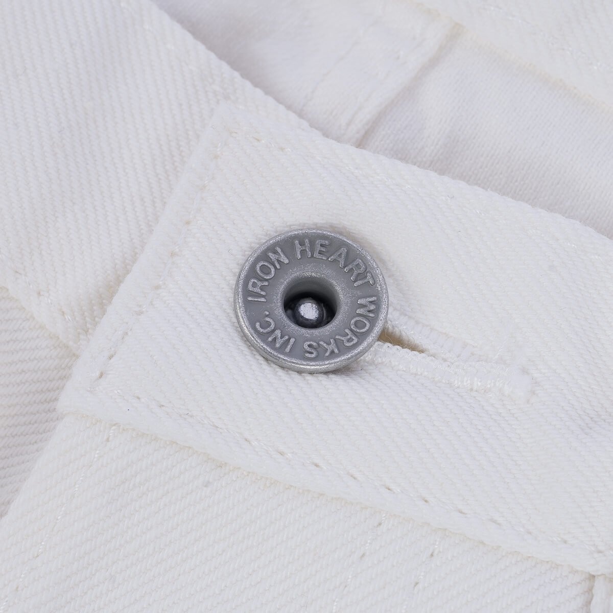 IH-634-WT 13.5oz Denim Straight Cut Jeans - White - 11