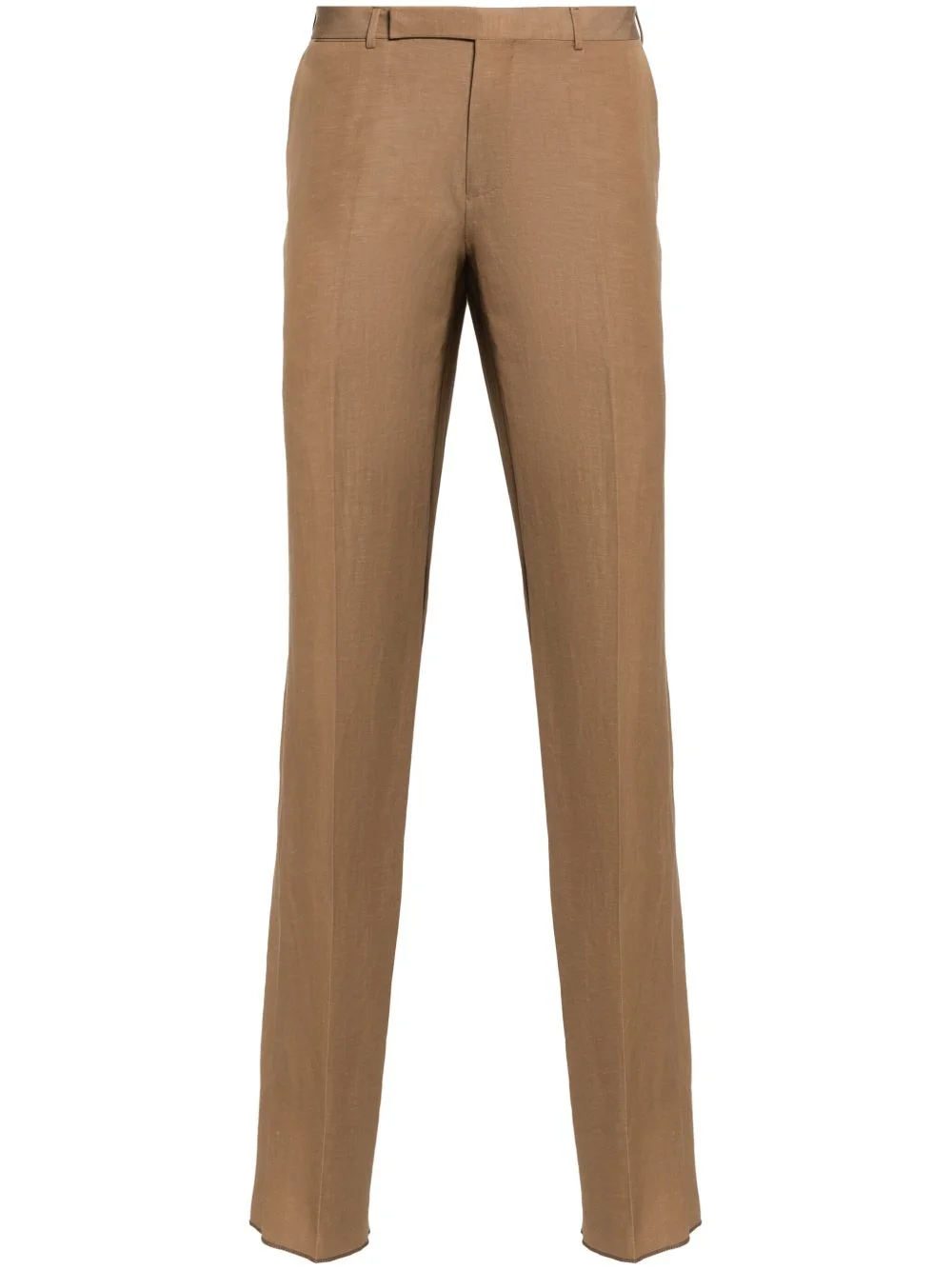 pressed-crease straight-leg trousers - 1
