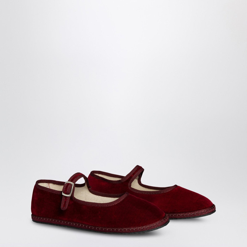 ViBi Venezia Mary Jane in burgundy velvet outlook
