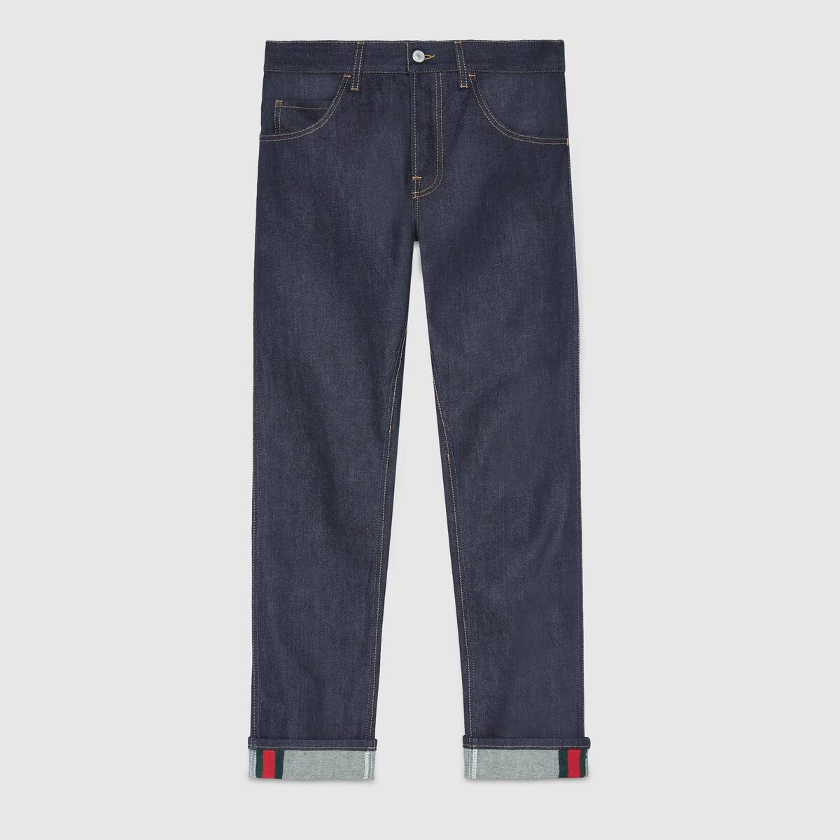 Tapered jeans with Web - 1