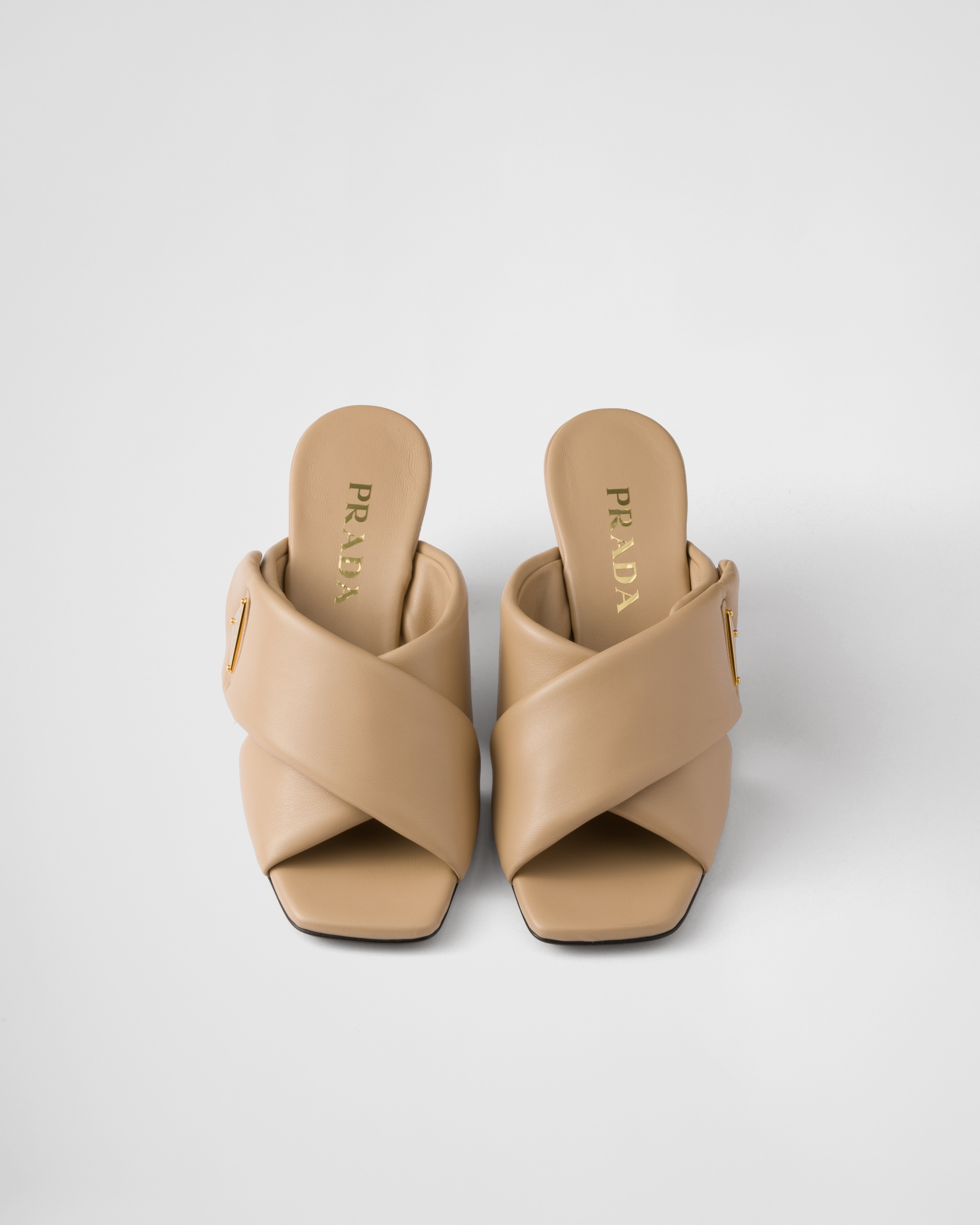 Padded nappa leather sandals - 3