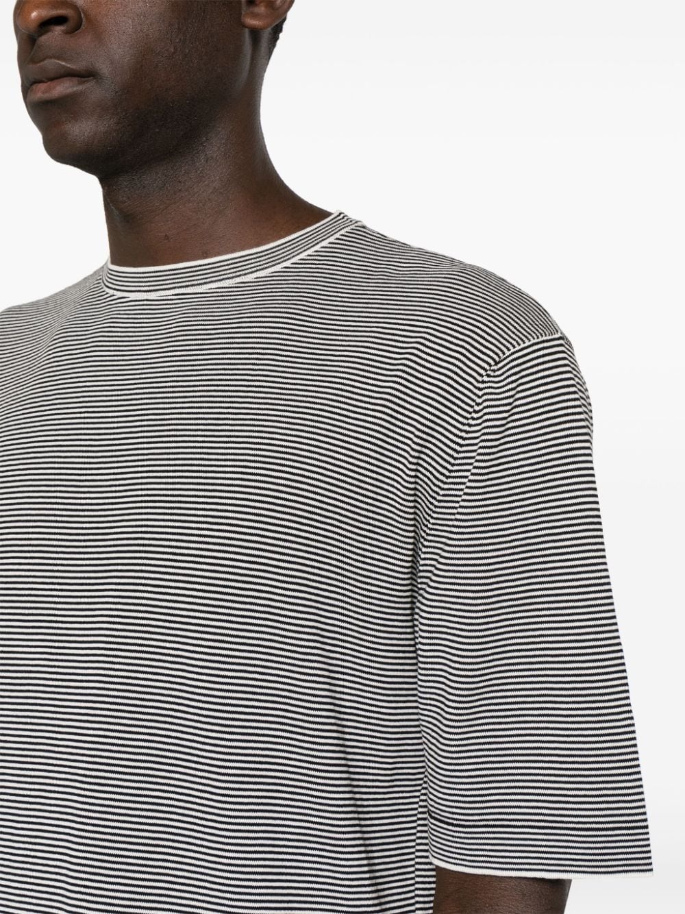 striped cotton T-shirt - 5