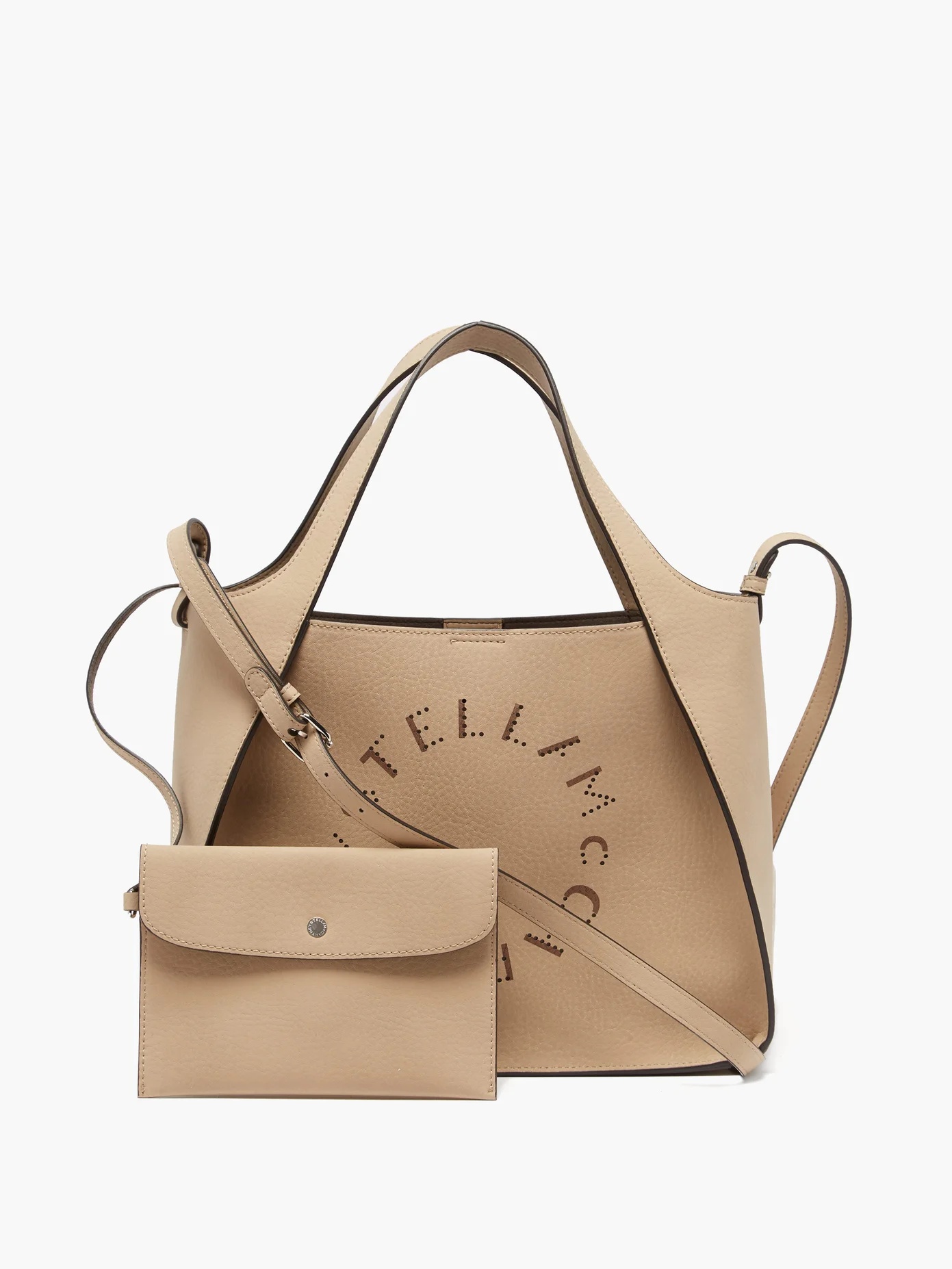 Stella perforated-logo faux-leather tote bag - 7