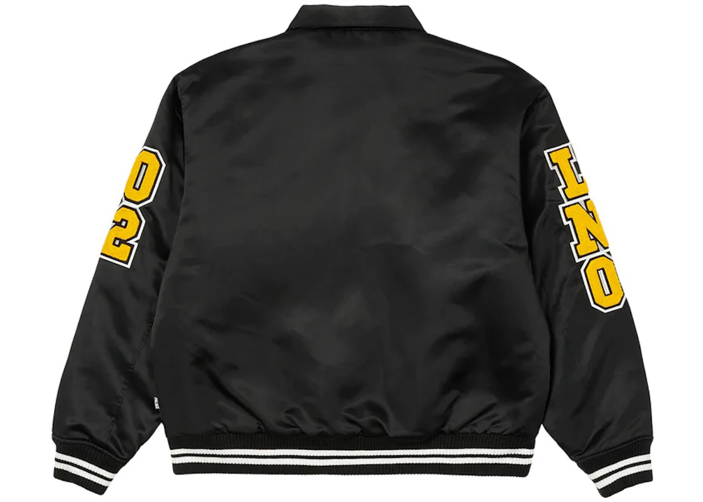 Palace Satin Varsity Jacket Black - 3