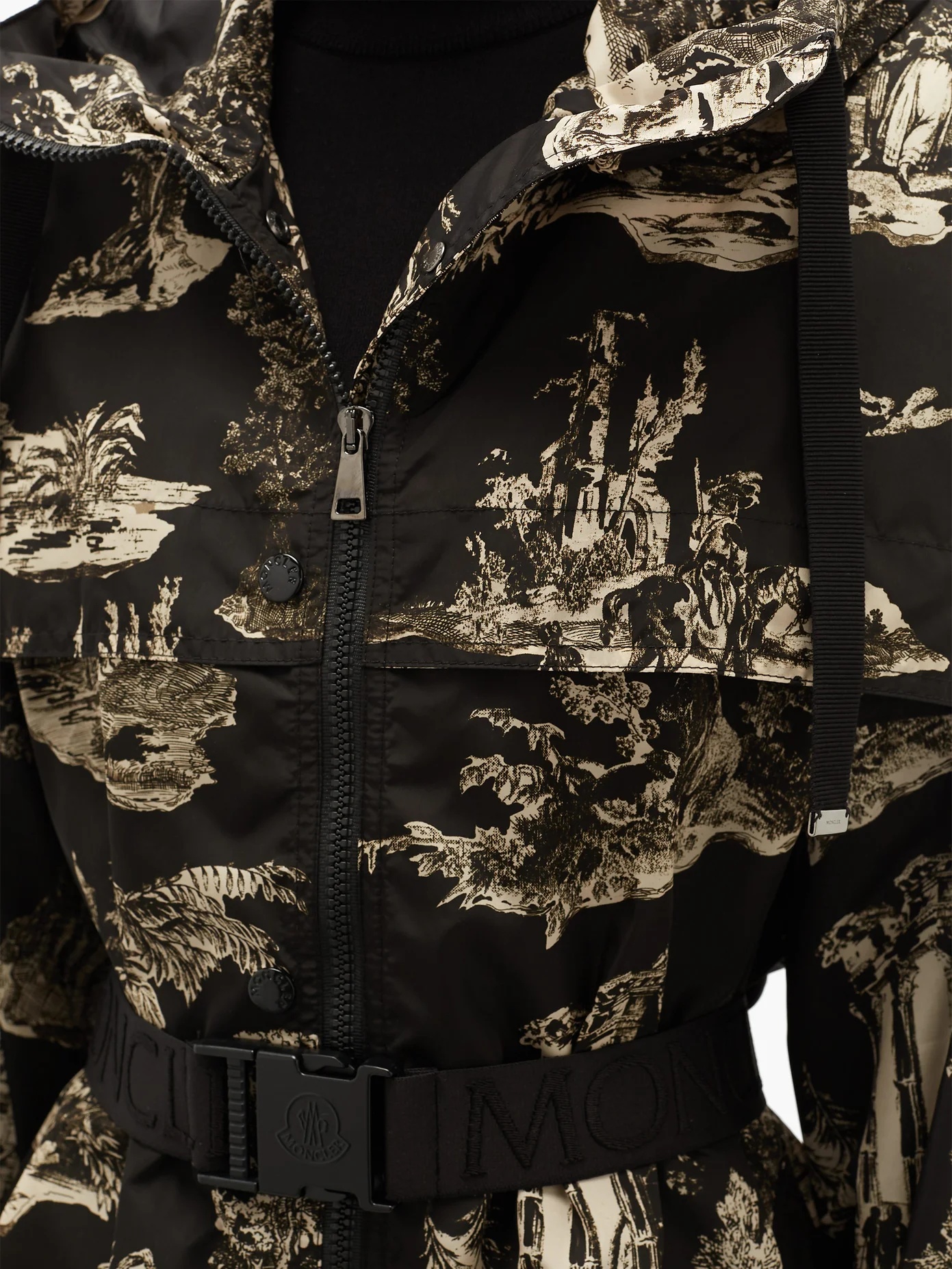 Bouteille toile de jouy-print technical parka - 3