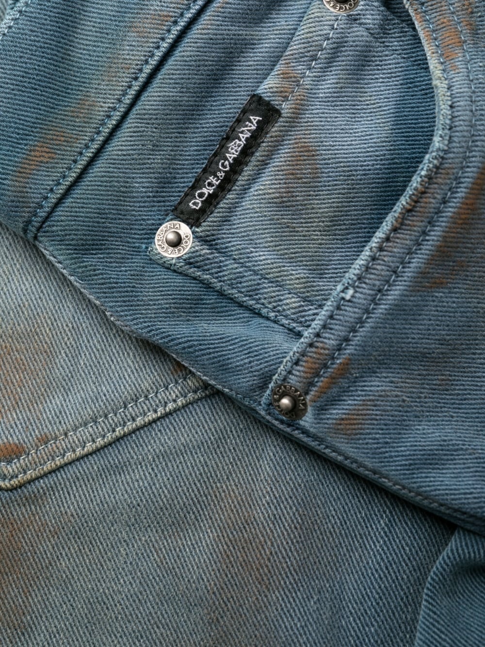 distressed straight-leg jeans - 7
