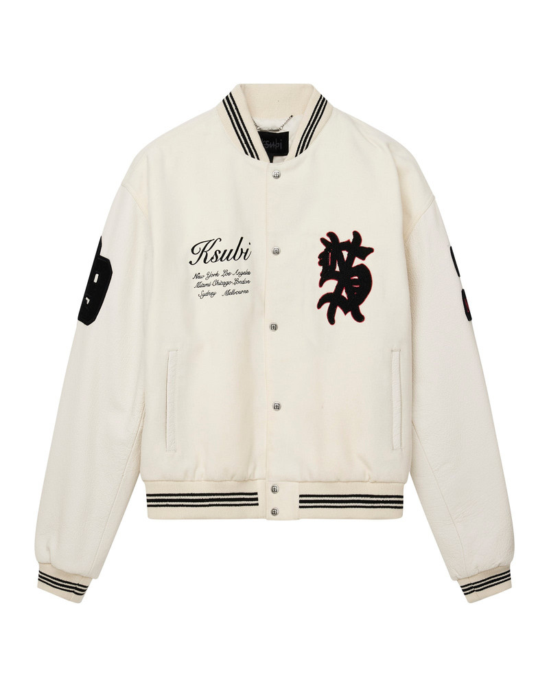 PLAYOFF VARSITY JACKET ECRU 1