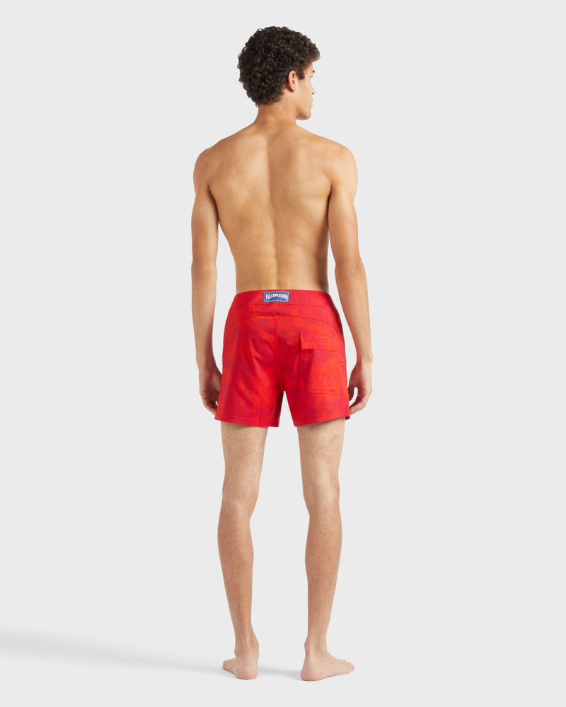 Men Stretch Short Swim Trunks Flat Belt Flower Power 3