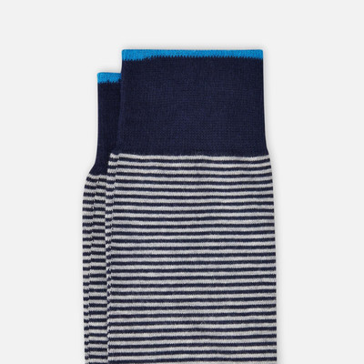 HOGAN Micro Stripes Socks Grey Blue outlook