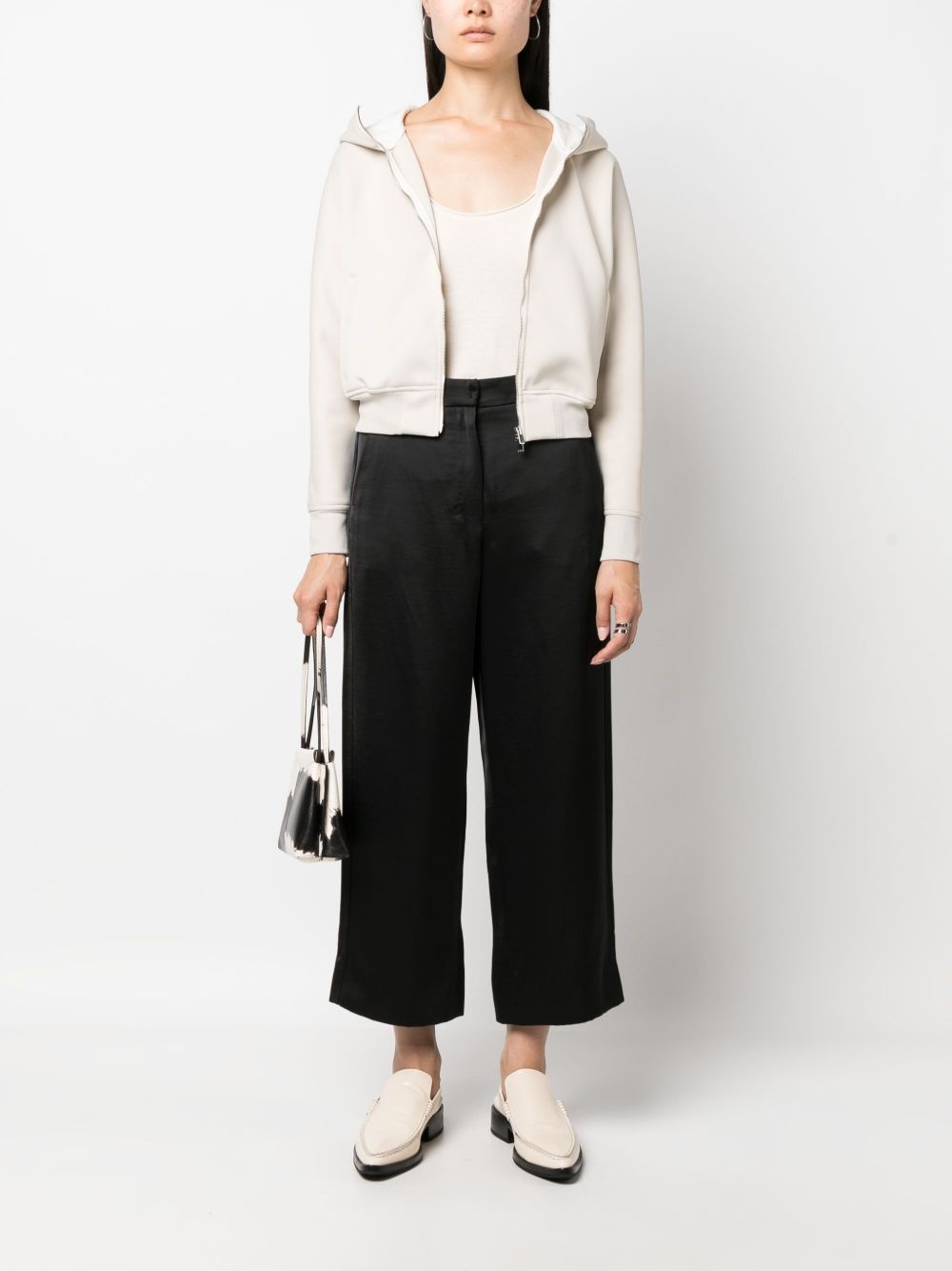 Monza satin cropped trousers - 2