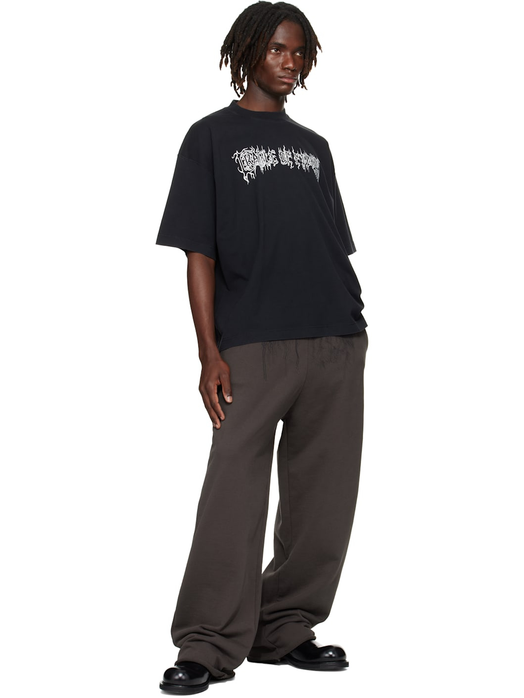 Brown Cradle of Filth Dripping Logo Baggy Sweatpants - 4
