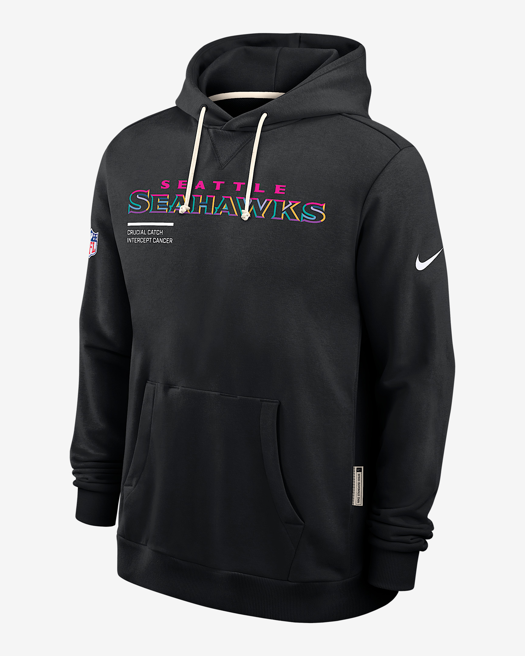 Seattle Seahawks Crucial Catch Sideline Men's Nike Dri-FIT NFL Pullover Hoodie - 1