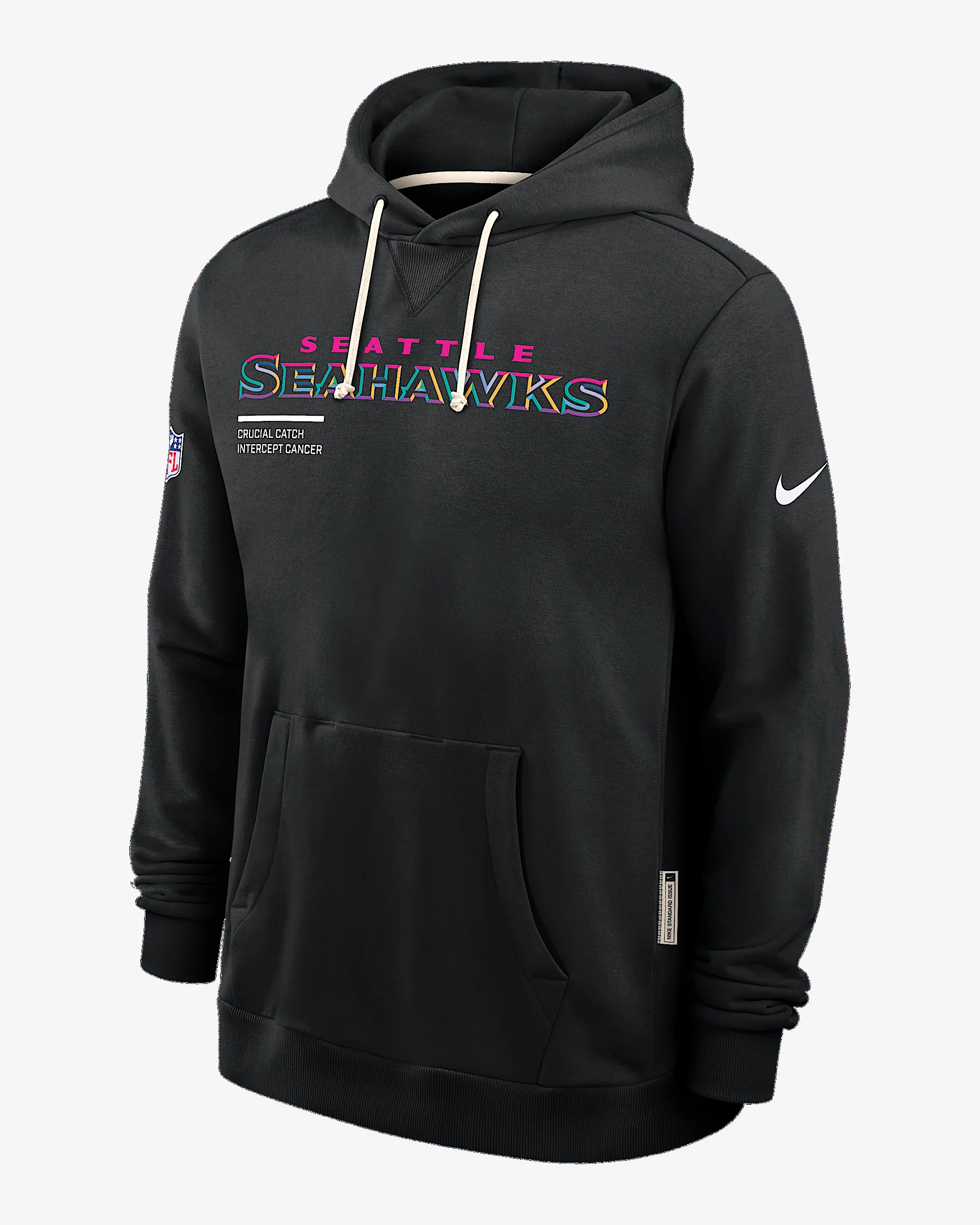 Seattle Seahawks Crucial Catch Sideline Men's Nike Dri-FIT NFL Pullover Hoodie - 1
