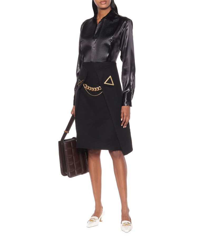 Bottega Veneta Embellished cashmere skirt outlook