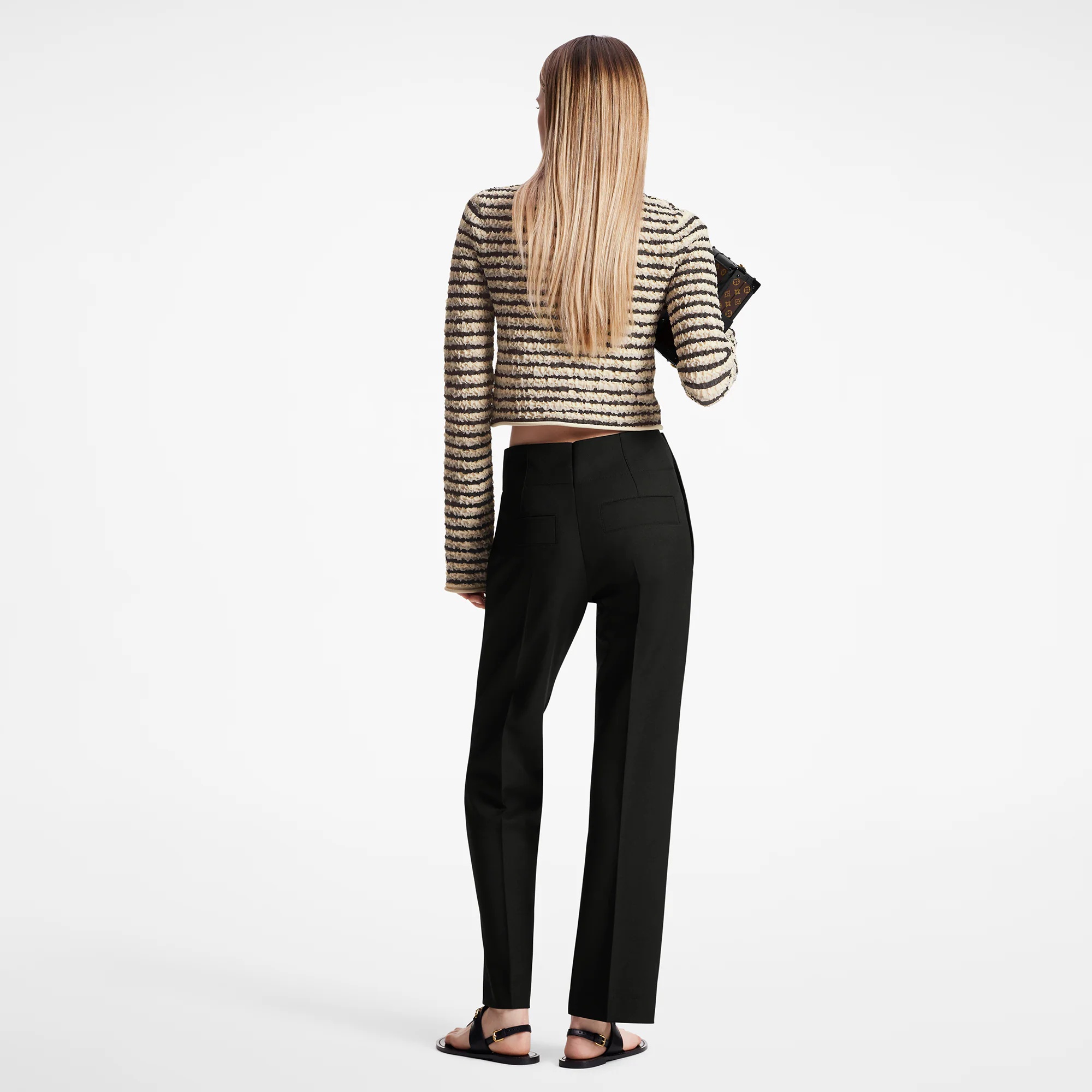 Oversized Anchor Button Dressy Pants - 3