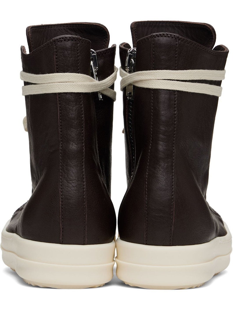 Brown Hollywood Goat Leather Sneakers 2