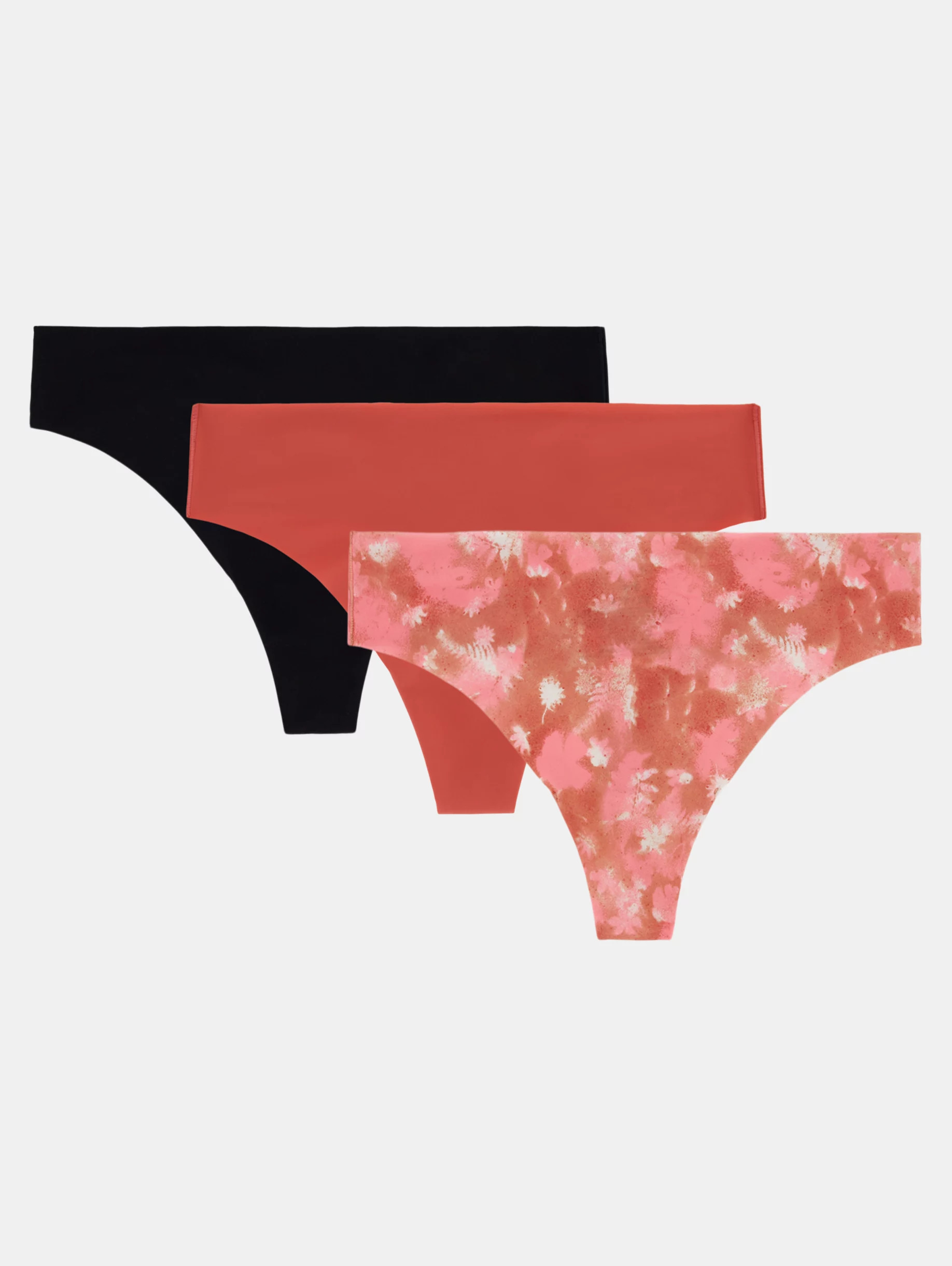 Women's UA Essential Stretch 3-Pack Printed No Show Thong - 1