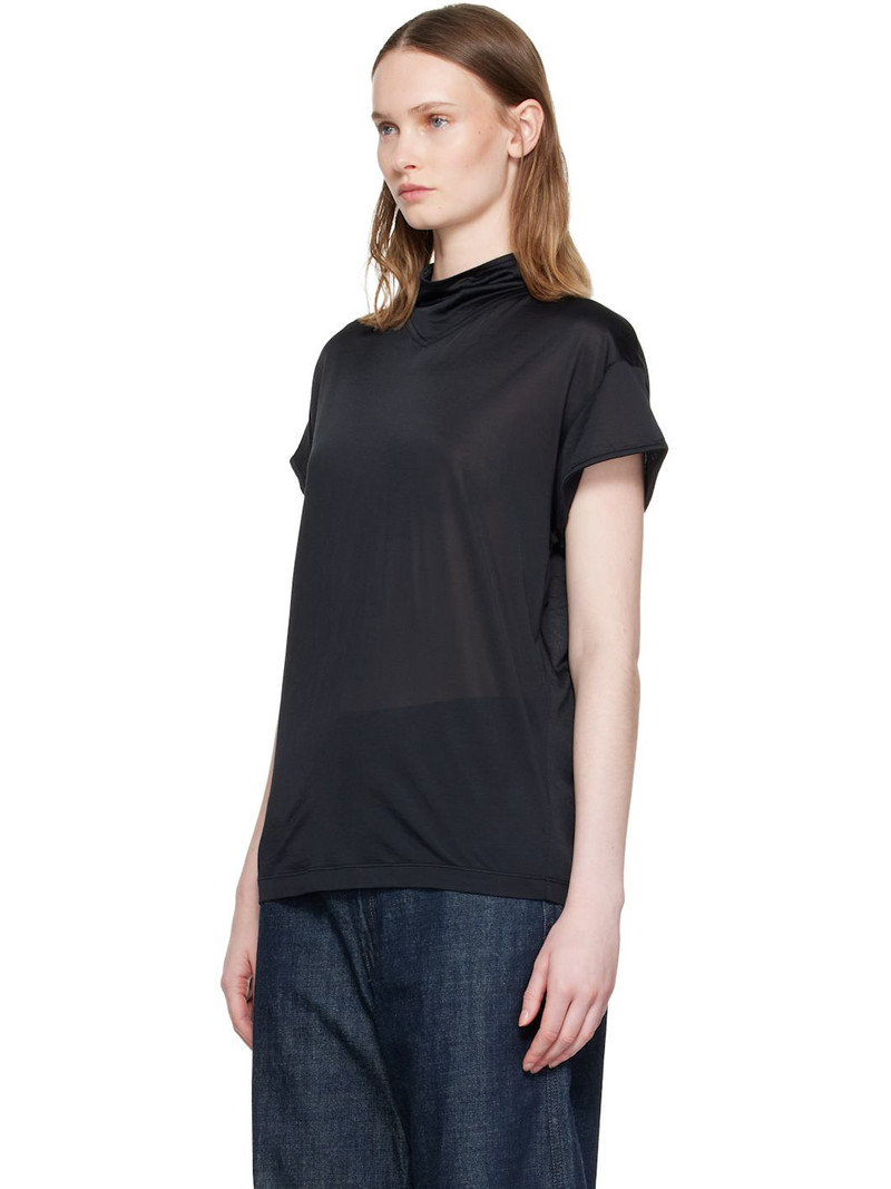 Lemaire Black Short Sleeve Foulard Top outlook