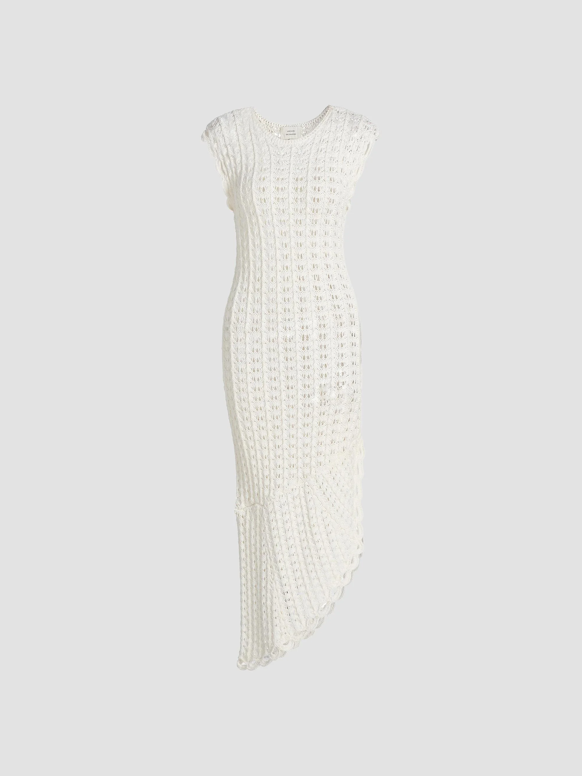 Women's Malena Knit Asymmetric-Hem Midi-Dress - Ivory - 1