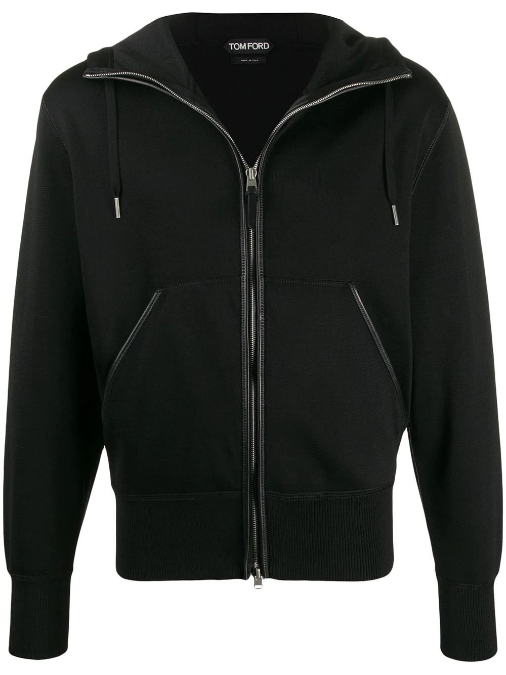 zipped hooded jacket - 1